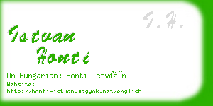 istvan honti business card